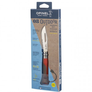 Briceag Opinel Nr.08 Inox Outdoor Rosu, lama 8.5cm - 001714