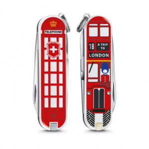 Briceag Victorinox Classic A Trip To London - 0.6223.L1808 - Limited Edition 2018 fata spate