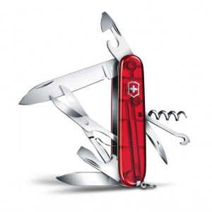 Briceag Victorinox Climber, rosu transparent - 1.3703.T ustensile