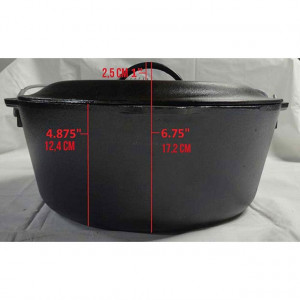 Ceaun din fonta cu capac - cuptor olandez Lodge 30 cm 6,7 litri