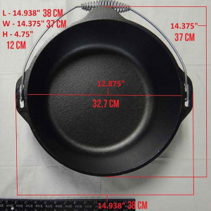 Ceaun din fonta cu capac - cuptor olandez Lodge 33 cm 8,5 litri