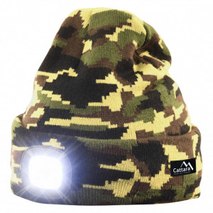 Fes camuflaj cu lanterna cu LED si incarcare usb Cattara