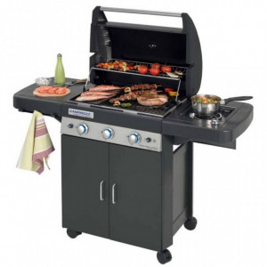 Gratar pe gaz Campingaz seria 3 Classic LS Plus D - 2000031359 capac deschis cu alimente