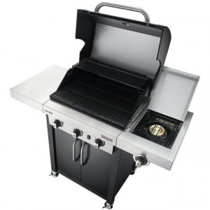 Gratar pe gaz din inox Char-Broil Professional 3400B - 140734 capac deschis