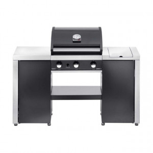 Gratar pe gaz Grand Hall Premium GT3 + Stand insula cu arzator lateral - K03000196A-B17102650A