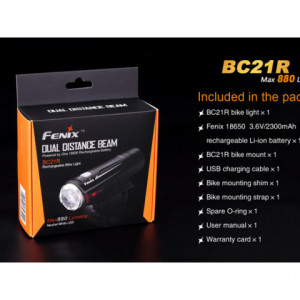 Lanterna bicicleta de ghidon Fenix BC21R Reincarcabila 880 Lumeni 125 Metri 6