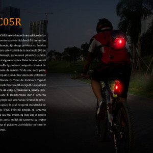 Lanterna bicicleta de spate Fenix BC05R Reincarcabila 10 Lumeni 6 Metri 3