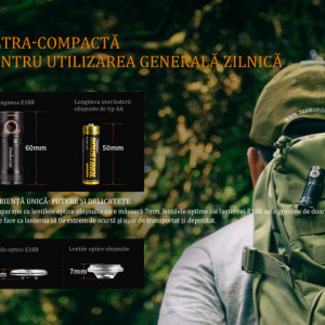 Lanterna Fenix E18R 750 lumeni - 136 Metri baterie