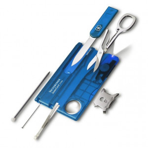 Multifunctional Victorinox SwissCard Lite, albastru transparent - 0.7322.T2
