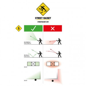 Set palete din lemn Street Racket Schildkröt - 970115