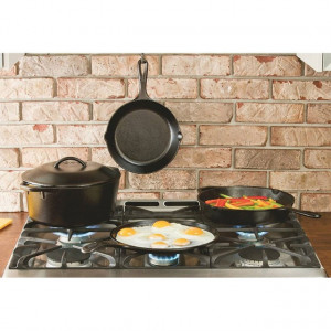 Tigaie adanca rotunda din fonta cu maner Lodge 22,9 cm