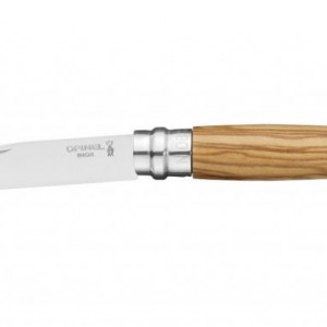 Briceag Opinel Nr.08 Inox Maslin + Teaca, 8.5cm - 001004
