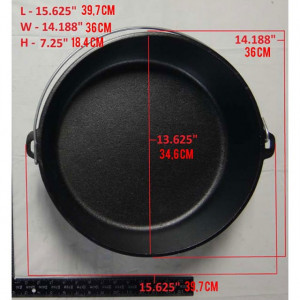 Ceaun din fonta cu capac - cuptor olandez Lodge 36 cm 9,5 litri
