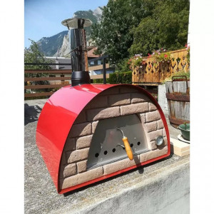 Cuptor traditional pentru pizza pe lemne Maximus rosu - MAXIMUSRED 3