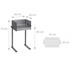 Gratar pe carbuni Dancook 7000 - 101422 dimensiuni
