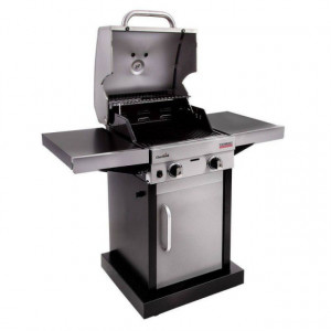 Gratar pe gaz Char-Broil Performance 220S, 2 arzatoare din inox, TRU-Infrared - 140741 capac deschis