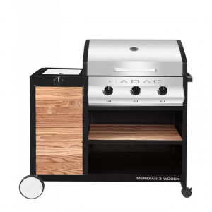 Gratar pe gaz din inox Cadac Meridian Woody 3 arzatoare - 20163-33-01-EF
