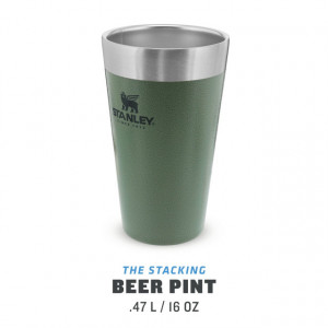 Halba Stanley The Stacking Beer Pint Hammertone Green 0.47L - 10-02282-057