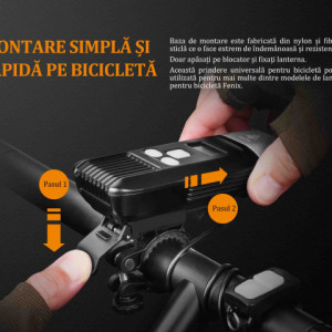 Lanterna bicicleta de ghidon Fenix BC35R Reincarcabila 1800 Lumeni 146 Metri 2