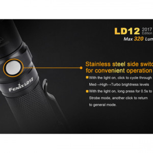 Lanterna Fenix LD12 - Editie 2017 - 320 Lumeni - 135 Metri constructie