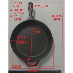 Tigaie adanca rotunda din fonta cu maner Lodge 26 cm
