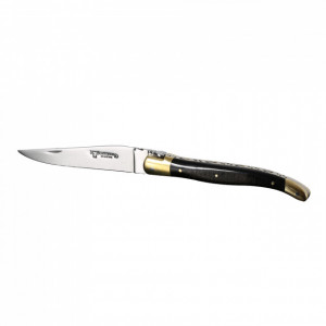 Briceag Laguiole en Aubrac, Maner Corn(negru) Bivol African lama 12cm - LGL0212CBL/FSI1