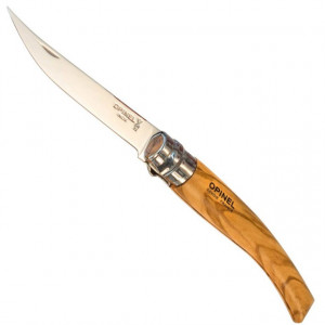 Briceag Opinel Nr.10 Slim Inox Maslin + Teaca, 10cm - 001090