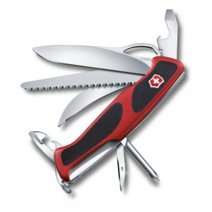 Briceag Victorinox RangerGrip 58 Hunter One Hand, negru/rosu - 0.9683.MC