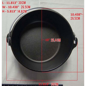 Ceaun din fonta cu capac - cuptor olandez Lodge 25,4 cm 4,7 litri