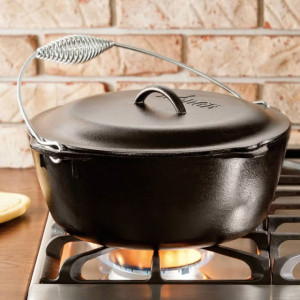 Ceaun din fonta cu capac - cuptor olandez Lodge 30 cm 6,7 litri - L-10DO3