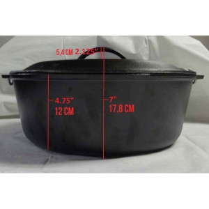 Ceaun din fonta cu capac - cuptor olandez Lodge 33 cm 8,5 litri