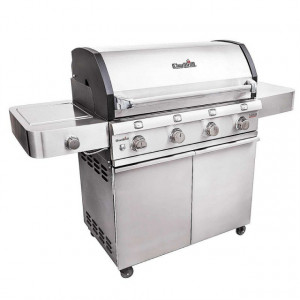 Gratar pe gaz din otel inoxidabil non-magnetic Char-Broil Platinum 4400S , 4 arzatoare din inox, TRU-Infrared - 140867 masa