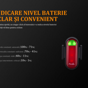 Lanterna bicicleta de spate Fenix BC05R Reincarcabila 10 Lumeni 6 Metri 7