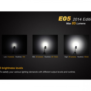 Lanterna Fenix E05 85 lumeni moduri