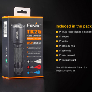 Lanterna Fenix TK25 - Versiune Red&Blue - 1000 lumeni 225 metri pachet