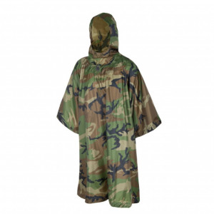 Poncho cu gluga Helikon-Tex Woodland US 210 x 145 cm - PO-MUS-PO-03