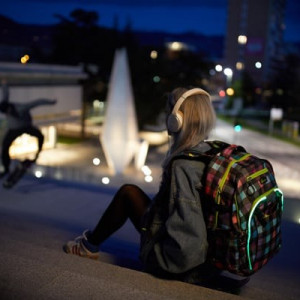 Rucsac Wheel Bee Generation Z multicolor cu LED