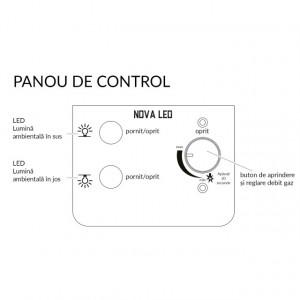 Semineu de terasa cu gaz 2,5 Kw Nova Led L Enders - 5601 5