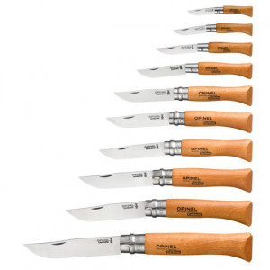 Set Opinel 10 cutite Carbon, manere fag - 183104
