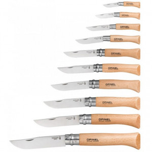 Set Opinel 10 cutite Inox, manere fag - 001314 bricege