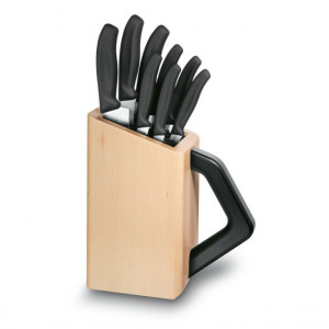 Set Victorinox pentru Bucatarie, 8 piese, suport lemn - 6.7173.8