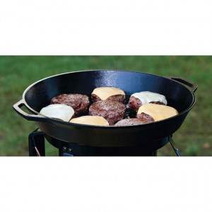 Tigaie adanca rotunda din fonta cu manere Lodge 43 cm