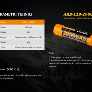 Acumulator 18650 - 2900mAh - ARB-L 18-2900L 5