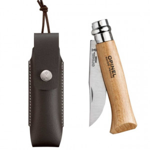 Briceag Opinel N°08 Inox + Teaca, 8.5cm - 001089