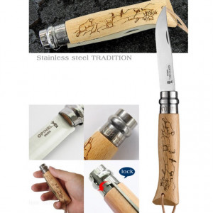 Briceag Opinel Nr.08 Animalia Marmota lama 8.5cm - 001641