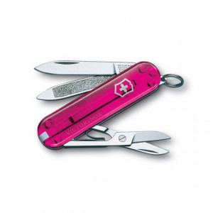 Briceag Victorinox Classic, roz transparent - 0.6203.T5