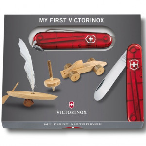 Briceag Victorinox My first Victorinox H, rosu transparent - 0.2373.T cutie
