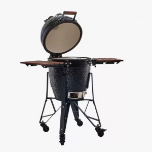 Gratar ceramic Kamado pe carbuni The Bastard Classic Medium, stand inclus, 114cm inaltime, diametru grila 42cm - BC103