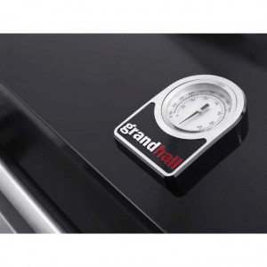 Gratar Grand Hall Maxim GTI4B-V pe gaz cu 5 arzatoare (4 inox + 1 infrarosu), incastrabil, gratare din fonta - K04000199A termometru