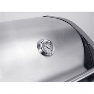 Gratar pe gaz cu 2 arzatoare infrarosu, incastrabil, gratare din fonta, Crossray by Heatstrip - TCS2EU30 termometru